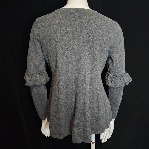 Style & Co Gray Ruffle Sleeve Sweater (PM) - Picture 5 of 6